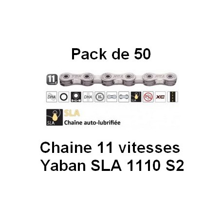 PACK 50 Chaines 11 vitesses YABAN SLA 1110 S2