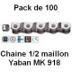 Pack 100 Chaines Yaban 1/2 Maillon 1/2" x 1/8" MK 918