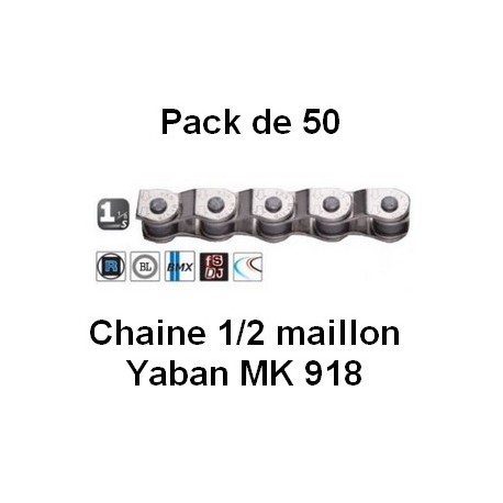 Pack 50 Chaines Yaban 1/2 Maillon 1/2" x 1/8" MK 918