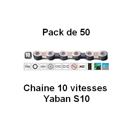 Pack 50 Chaines 10 vitesses Yaban S10