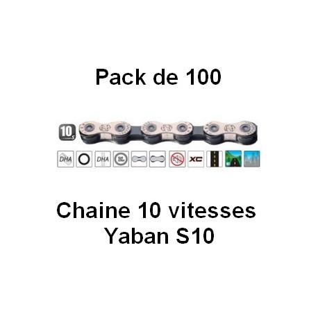 Pack 100 Chaines 10 vitesses Yaban S10
