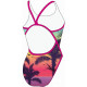 SWEAMS ALOHA YELLOW - Maillot femme 1 piece bretelles fines