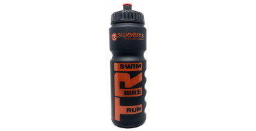Bidon SWEAMS TRI Swim Bike Run - Black Matt RED - 750ml
