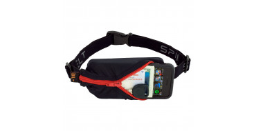 Ceinture SPIBELT Original - BLACK with RED Zipper - Ceinture extensible porte gels, nutrition, telephone ...