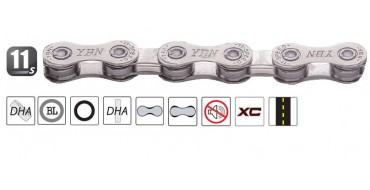 Chaine 11 vitesses 1/2"*11/128" - 136 maillons Yaban special ebike S11e