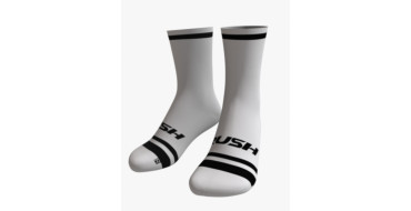 RUSH SOCKS TRI -  WHITE - BLACK -Socquettes Cyclisme,Triathlon