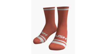 RUSH SOCKS UNICOLOR 2025 TERRACOTA-WHITE - Socquettes Cyclisme,Triathlon