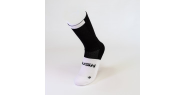 RUSH Med SOCKS BLACK - WHITE - Socquettes Cyclisme, Triathlon