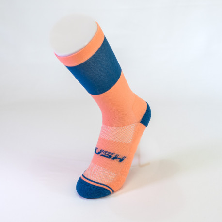 RUSH Med SOCKS SALMON - BLUE - Socquettes Cyclisme, Triathlon