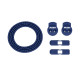 ULTEAM RACE Lacets running FastLace striped Navy Blue - White