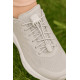 ULTEAM RACE Lacets running FastLace striped Cool Gray - White