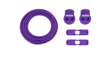 RUSH Lacets running FastLace striped Purple - White