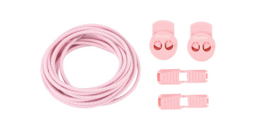 RUSH Lacets running FastLace striped Candy Pink - White