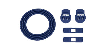 RUSH Lacets running FastLace striped Navy Blue - White