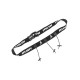 Ceinture porte dossard RUSH Basic Race belt Black avec 3 points 