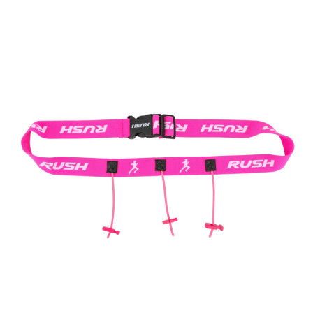 Ceinture porte dossard RUSH Basic Race belt Pink avec 3 points