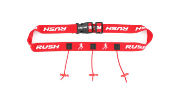Ceinture porte dossard RUSH Basic Race belt Red avec 3 points
