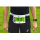 Ceinture porte dossard RUSH Energy Race belt Blanc avec 3 points de fixation et 6 porte gels