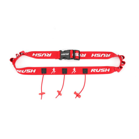 Ceinture porte dossard RUSH Energy Race belt avec 3 points de fixation et 6 porte gels