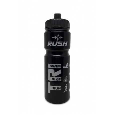 Bidon TRIATHLON RUSH - Black Shiny SILVER - 750ml 