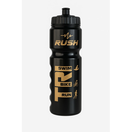 Bidon TRIATHLON RUSH - Black Shiny GOLD - 750ml 