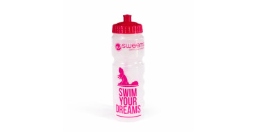 Bidon SWEAMS Swim your dreams - 750ml - Clear Pink