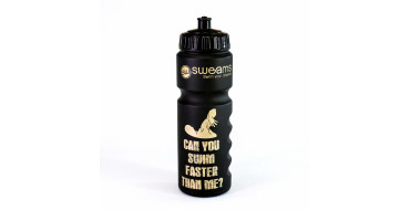 Bidon SWEAMS Can you swim faster than me - 750ml - Black Matt - GOLD