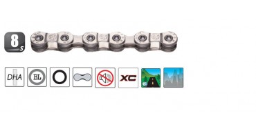 Chaine special ebike  1/2" x 3/32" - 136 maillons 8 vitesses Yaban S8e DHA