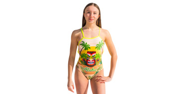 SWEAMS ALOHA TIKI - Maillot femme 1 piece bretelles fines