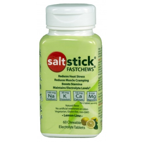 SALTSTICK Fastchews gums citron - Boite de 60 gums electrolyte à mâcher 
